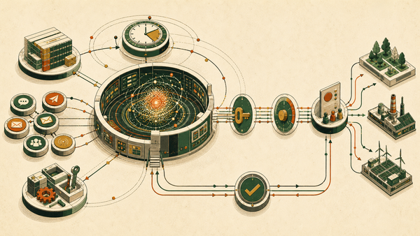 An always-on agent loop connecting memory, schedules, tools and permissions around a guarded control center